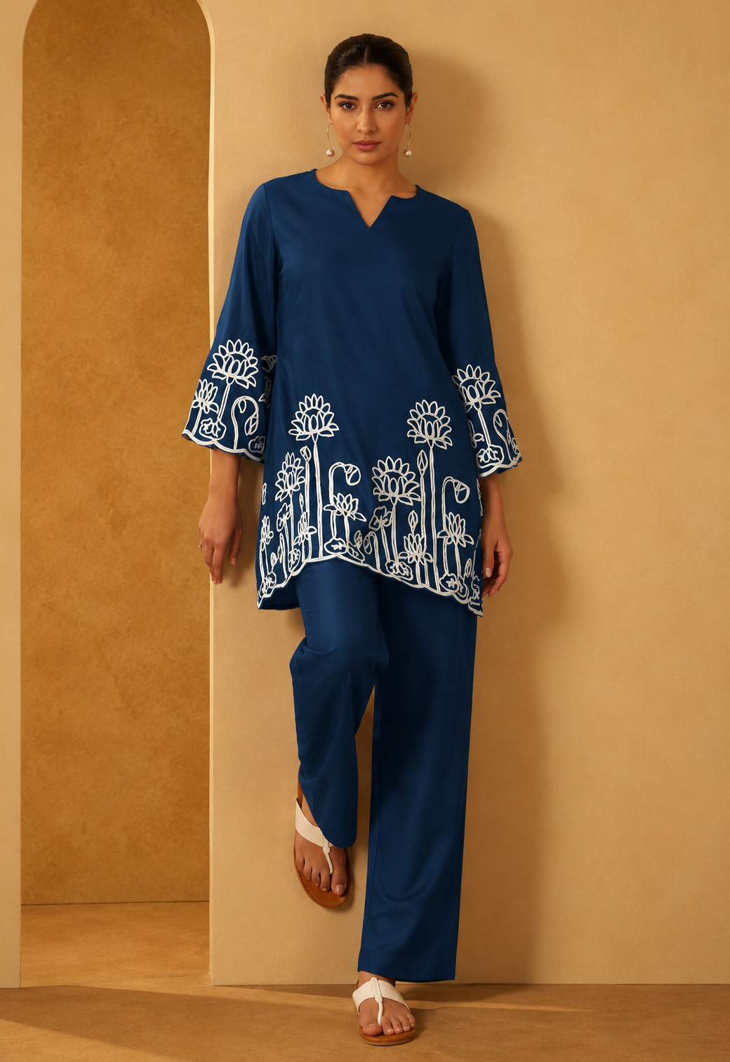 Royal Blue Printed Co-Ord Set