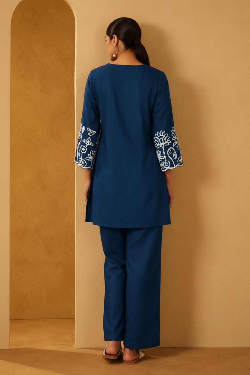 Royal Blue Printed Co-Ord Set