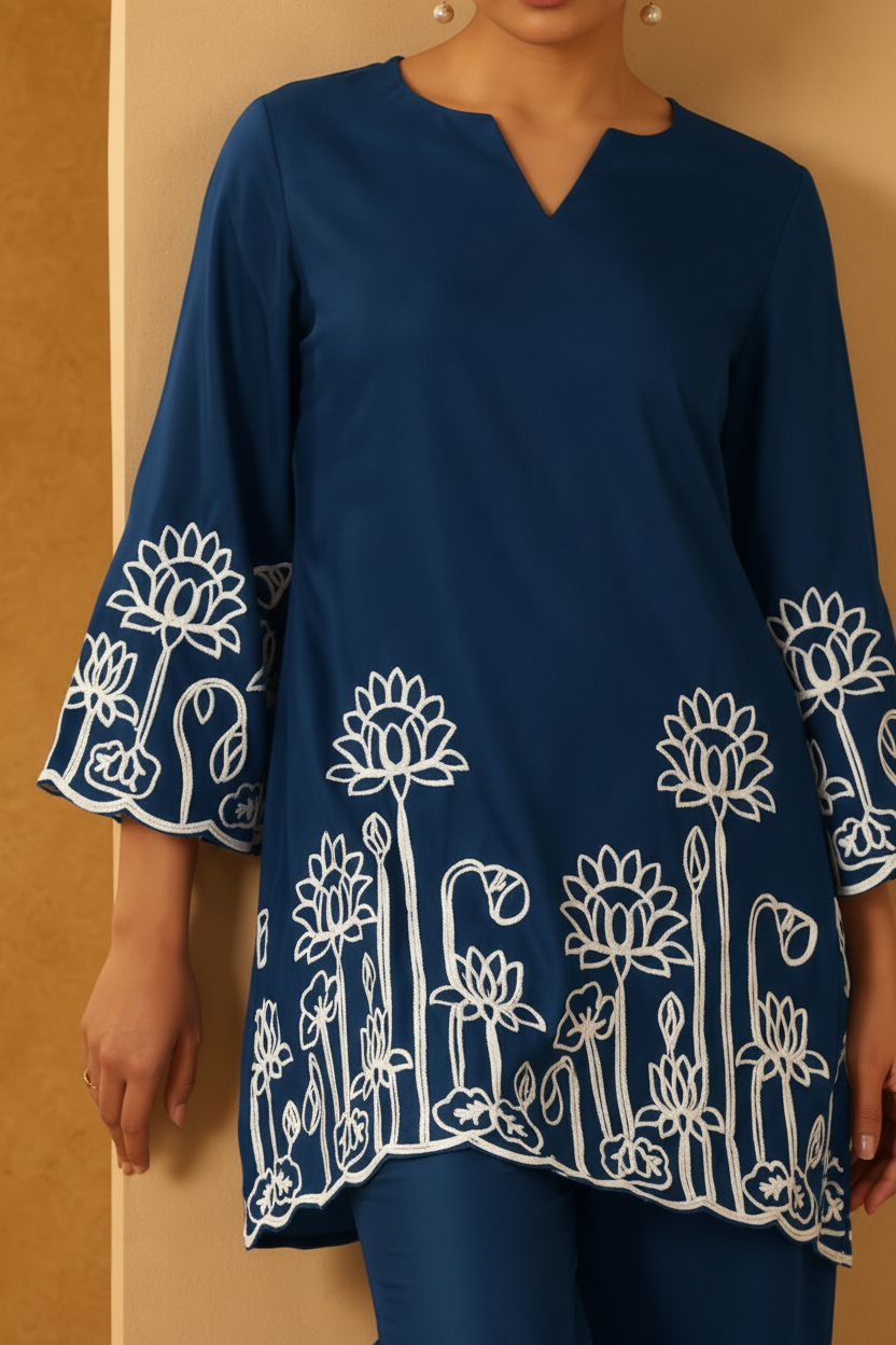 Royal Blue Printed Co-Ord Set