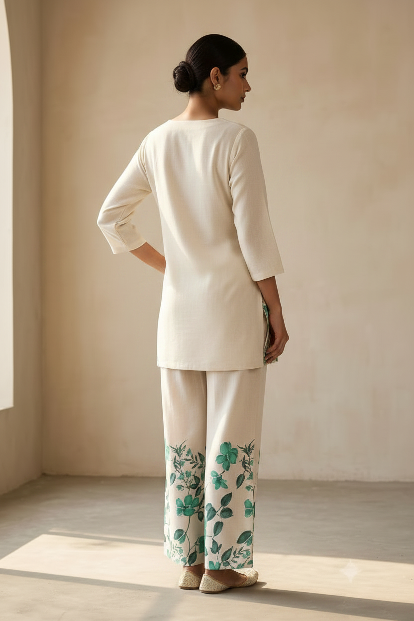 Floral Printed Cotton Co-Ord Set